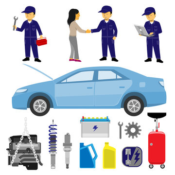 Mechanic Technician Vehicle Items Set