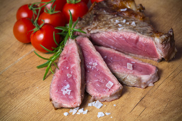 Carne y sal en escamas