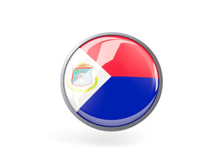 Round icon with flag of sint maarten