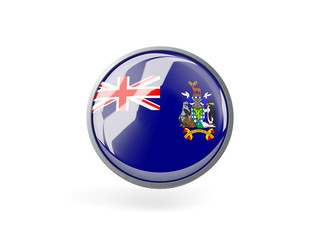 Round icon with flag of  the south sandwich islands
