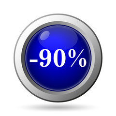 90 percent discount icon