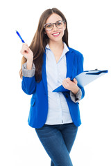 Young businesswoman smiling