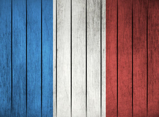 Wooden Flag Of France
