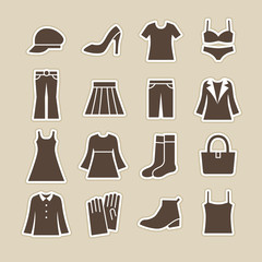 レディーズファッション、洋服アイコン