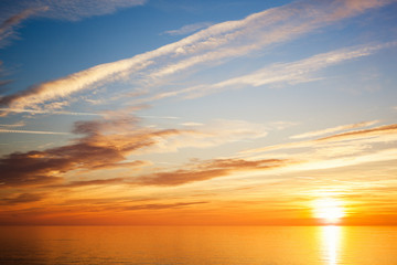Sunset on the sea