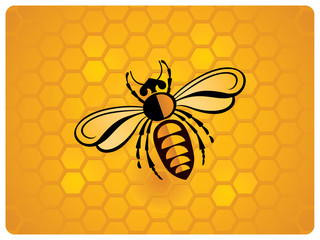 Bee, schematic icon