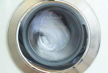 Laundy in a modern washing machine.