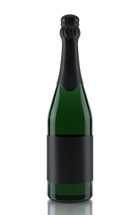 wine bottle isolated on white