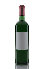wine bottle isolated on white