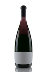 wine bottle isolated on white