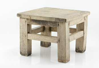 Wooden chair isolated on with background