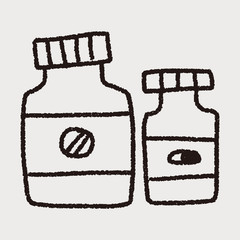 medicine bottle doodle drawing
