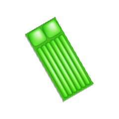 Air mattress in green design with shadow