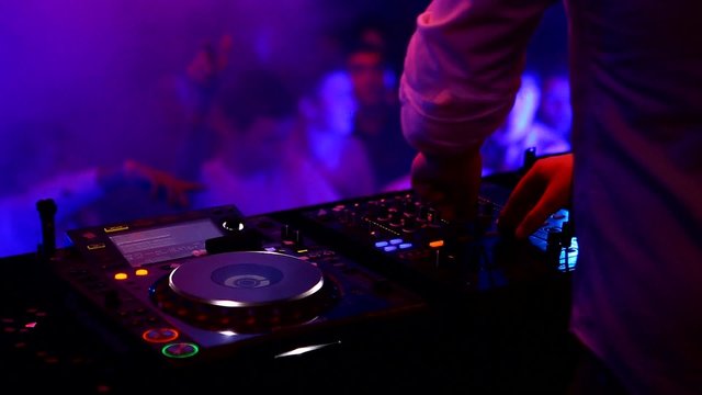 Dj playing music at the concert