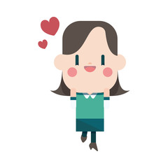 Character illustration design. businesswoman joyful cartoon,eps