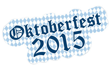 Fototapeta premium Patch with text Oktoberfest 2015