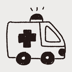 ambulance doodle drawing