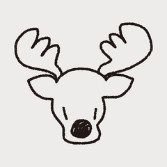 reindeer doodle drawing
