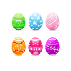 Vintage easter eggs design on white background