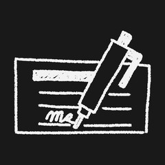 money check doodle drawing