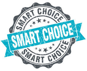 smart choice vintage turquoise seal isolated on white