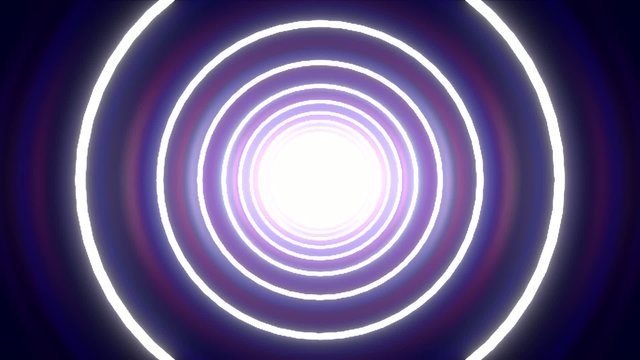 Wobbling tunnel circle background blue