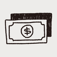 money bill doodle drawing