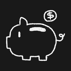 Piggybank doodle drawing