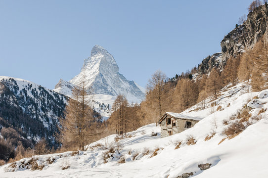 Zermatt, Dorf, Alpen, Walliser Berge, Furi, Winter, Schweiz