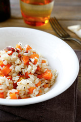 rice with fried carrots