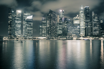 Obraz premium Singapore night skyline
