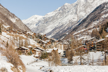 Zermatt, Dorf, Alpen, Wallis, Winter, Winterferien, Schweiz
