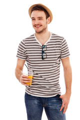 Fototapeta premium Studio portrait of a young handsome man
