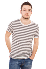 Studio portrait of a young handsome man