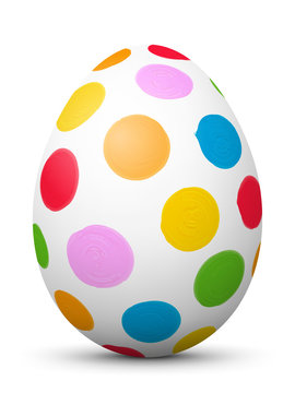 Osterei, Ostern, Ei, bemalt, Punkte, gepunktet, Easter Egg, 3D
