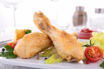 grilled chicken leg