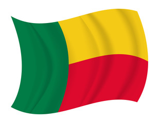 Benin flag waving vector