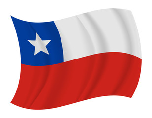 Obraz premium Chile flag waving vector