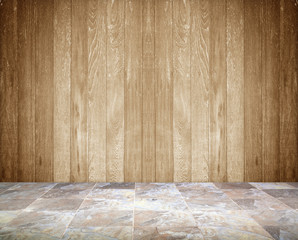 Marble floors wooden wall