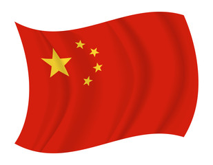 China flag waving vector