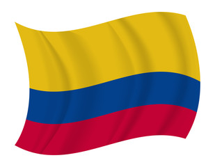 Colombia flag waving vector