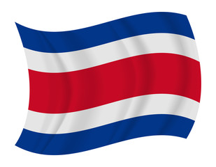 Costa Rica flag waving vector
