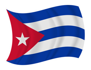 Cuba flag waving vector