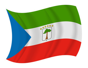 Equatorial Guinea flag waving vector