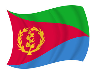 Eritrea flag waving vector