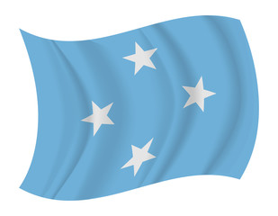 F.S. Micronesia flag waving vector