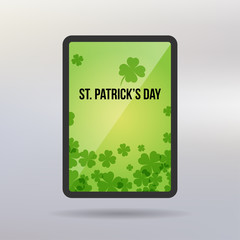 Saint Patrick Day tablet vector background