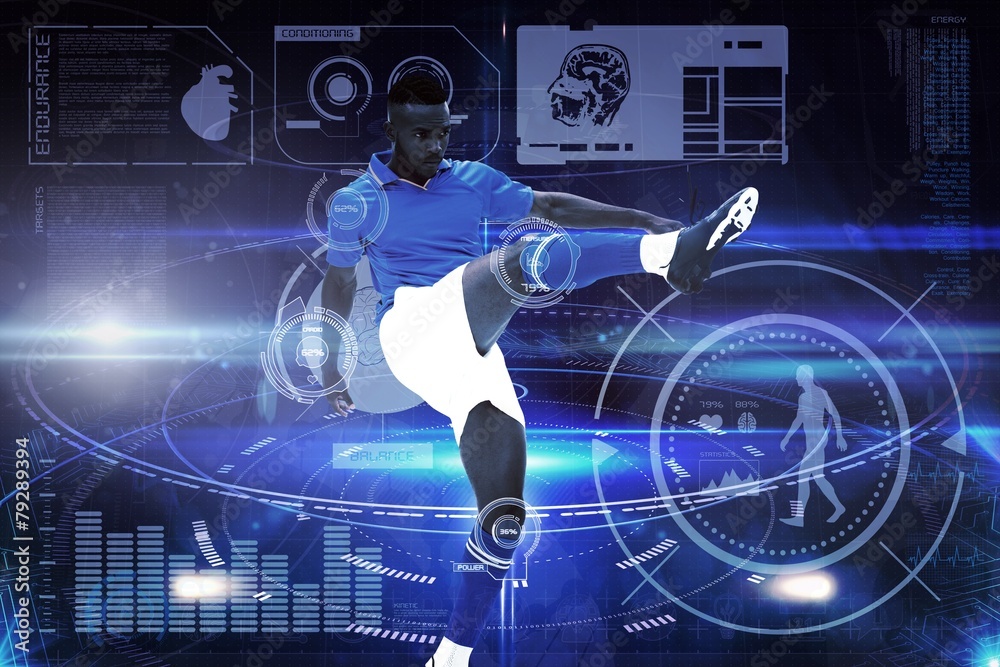 Poster composite image of football player