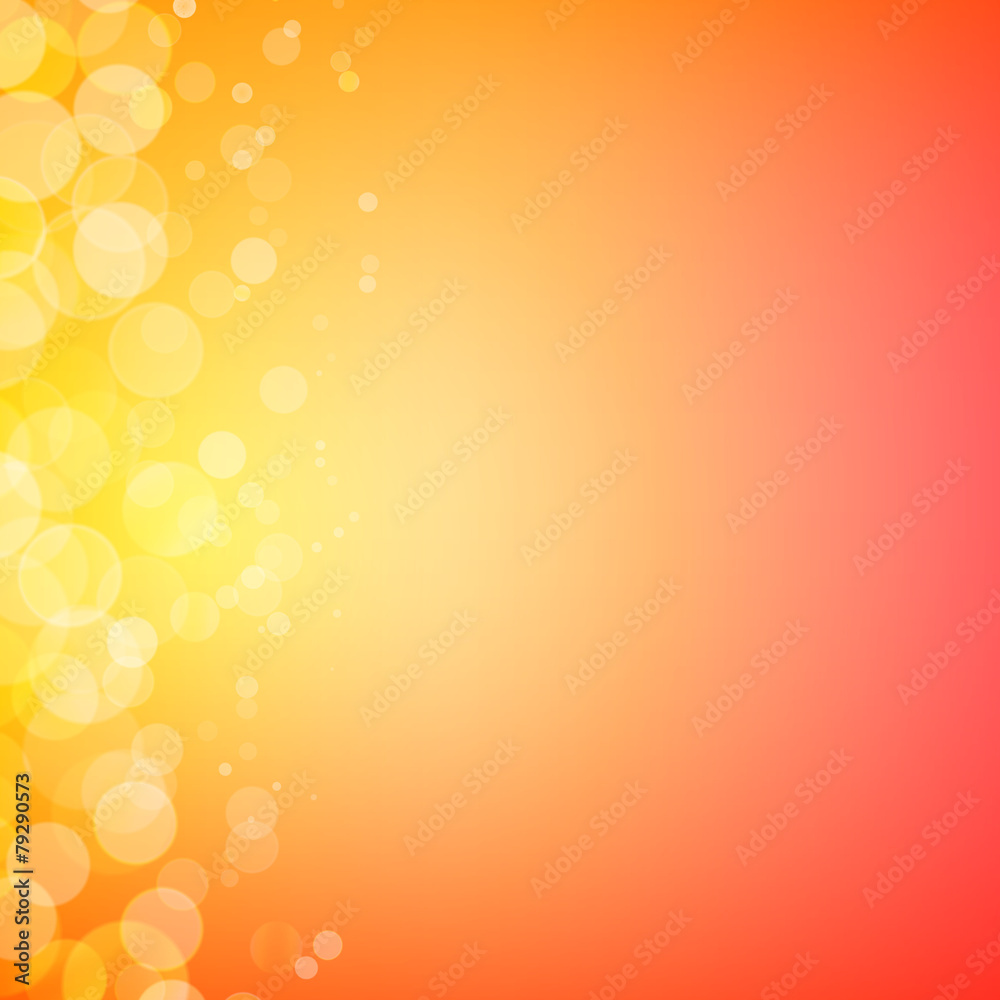 Poster Abstract bokeh sparkles on sunny blurred background