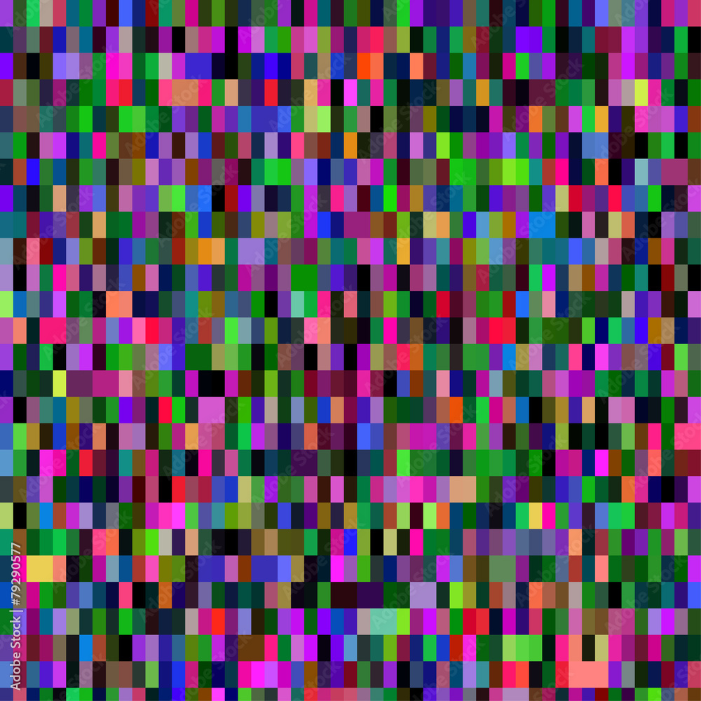 Poster Colorful pattern with chaotic pixels